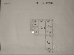 56,6 м², 3-комн. квартира, 3/8 этаж