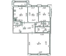 141,5 м², 3-комн. квартира, 2/9 этаж