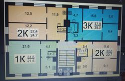 37,8 м², 3-комн. квартира, 2/2 этаж