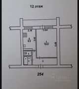 37,6 м², 1-комн. квартира, 12/12 этаж