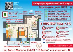 48,7 м², 2-комн. квартира, 3/8 этаж