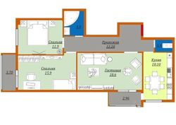 75 м², 3-комн. квартира, 5/7 этаж