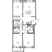 80,4 м², 3-комн. квартира, 6/23 этаж