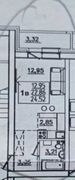 24 м², 1-комн. квартира, 3/3 этаж