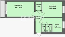 40,7 м², 2-комн. квартира, 2/5 этаж