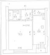 35,8 м², 1-комн. квартира, 4/9 этаж