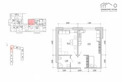 51,8 м², 1-комн. квартира, 4/4 этаж