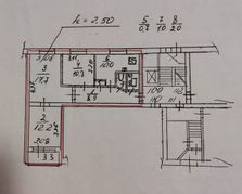 62,8 м², 3-комн. квартира, 1/9 этаж