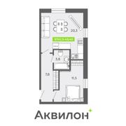 43,4 м², 1-комн. квартира, 2/16 этаж