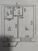 36,5 м², 1-комн. квартира, 1/10 этаж