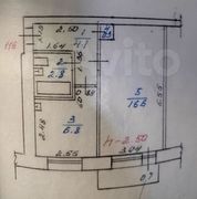 31,3 м², 1-комн. квартира, 3/5 этаж