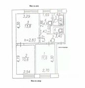 47,1 м², 3-комн. квартира, 3/3 этаж