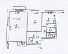 41 м², 2-комн. квартира, 3/5 этаж