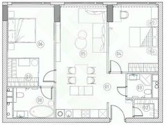 77 м², 2-комн. квартира, 14/52 этаж