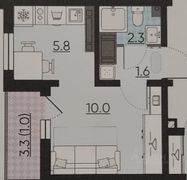 23 м², 1-комн. квартира, 24/25 этаж
