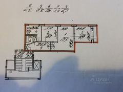 55,5 м², 3-комн. квартира, 9/9 этаж