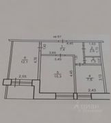 46,3 м², 2-комн. квартира, 8/9 этаж