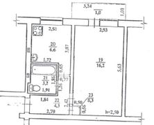 30,6 м², 1-комн. квартира, 2/5 этаж