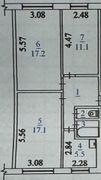 61 м², 3-комн. квартира, 1/5 этаж