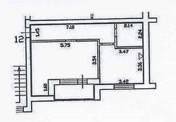 50 м², 1-комн. квартира, 3/3 этаж