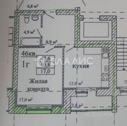 42 м², 1-комн. квартира, 2/9 этаж