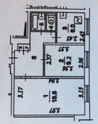 44 м², 2-комн. квартира, 8/9 этаж