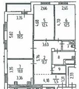 81 м², 3-комн. квартира, 5/5 этаж