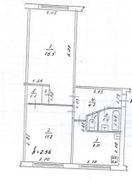 44 м², 2-комн. квартира, 3/5 этаж