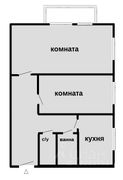 54,5 м², 2-комн. квартира, 4/5 этаж