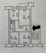 62,2 м², 3-комн. квартира, 3/5 этаж