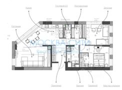 100 м², 3-комн. квартира, 40/51 этаж