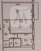 43,4 м², 2-комн. квартира, 5/5 этаж