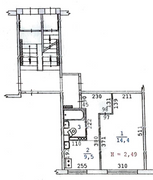 26,7 м², 1-комн. квартира, 1/5 этаж