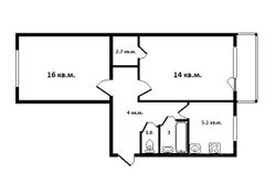 46,5 м², 2-комн. квартира, 4/5 этаж