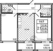 70,1 м², 3-комн. квартира, 6/8 этаж