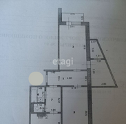 58,4 м², 2-комн. квартира, 5/6 этаж