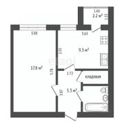 37,2 м², 1-комн. квартира, 2/4 этаж