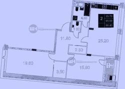 86,4 м², 3-комн. квартира, 3/20 этаж