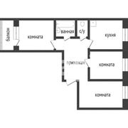 64,5 м², 3-комн. квартира, 3/6 этаж