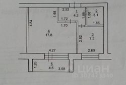 32 м², 1-комн. квартира, 2/5 этаж