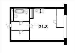 34,3 м², 1-комн. квартира, 16/25 этаж