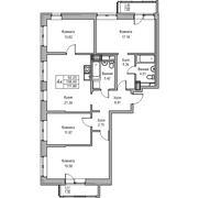 108,4 м², 4-комн. квартира, 11/23 этаж