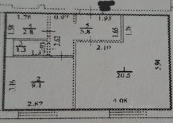 39,5 м², 1-комн. квартира, 5/5 этаж