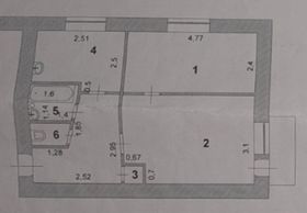 39,3 м², 2-комн. квартира, 4/5 этаж