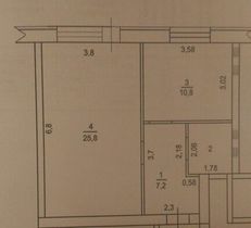 Продажа 1-комнатной квартиры 47,5 м², 3/4 этаж