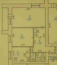 56,4 м², 2-комн. квартира, 6/14 этаж