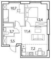 Продажа 3-комнатной квартиры 50,9 м², 4/17 этаж