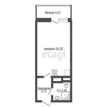 Продажа квартиры-студии 25 м², 3/24 этаж