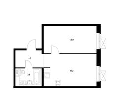 Продажа 1-комнатной квартиры 40,6 м², 16/25 этаж