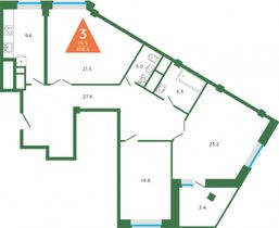 Продажа 3-комнатной квартиры 108,4 м², 5/17 этаж